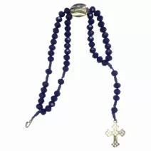 Pulseira terço azul escura Nossa Senhora Aparecida