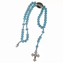 Pulseira terço azul clara Nossa Senhora Aparecida