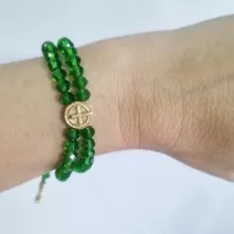 Pulseira terço verde São Bento