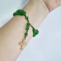 Pulseira terço verde São Bento