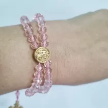 Pulseira terço rosa São Bento