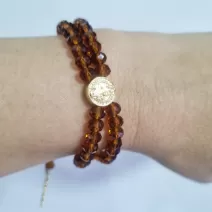 Pulseira terço marrom São Bento