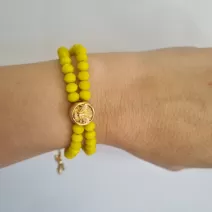 Pulseira terço amarela Espírito Santo