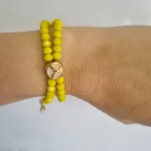 Pulseira terço amarela Espírito Santo