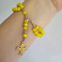 Pulseira terço amarela Espírito Santo